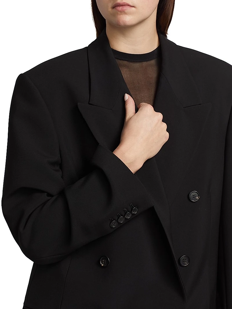 Shawn Virgin Wool Double-Breasted Blazer
