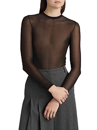 Mesh Crewneck Bodysuit