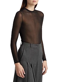 Mesh Crewneck Bodysuit