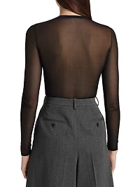 Mesh Crewneck Bodysuit