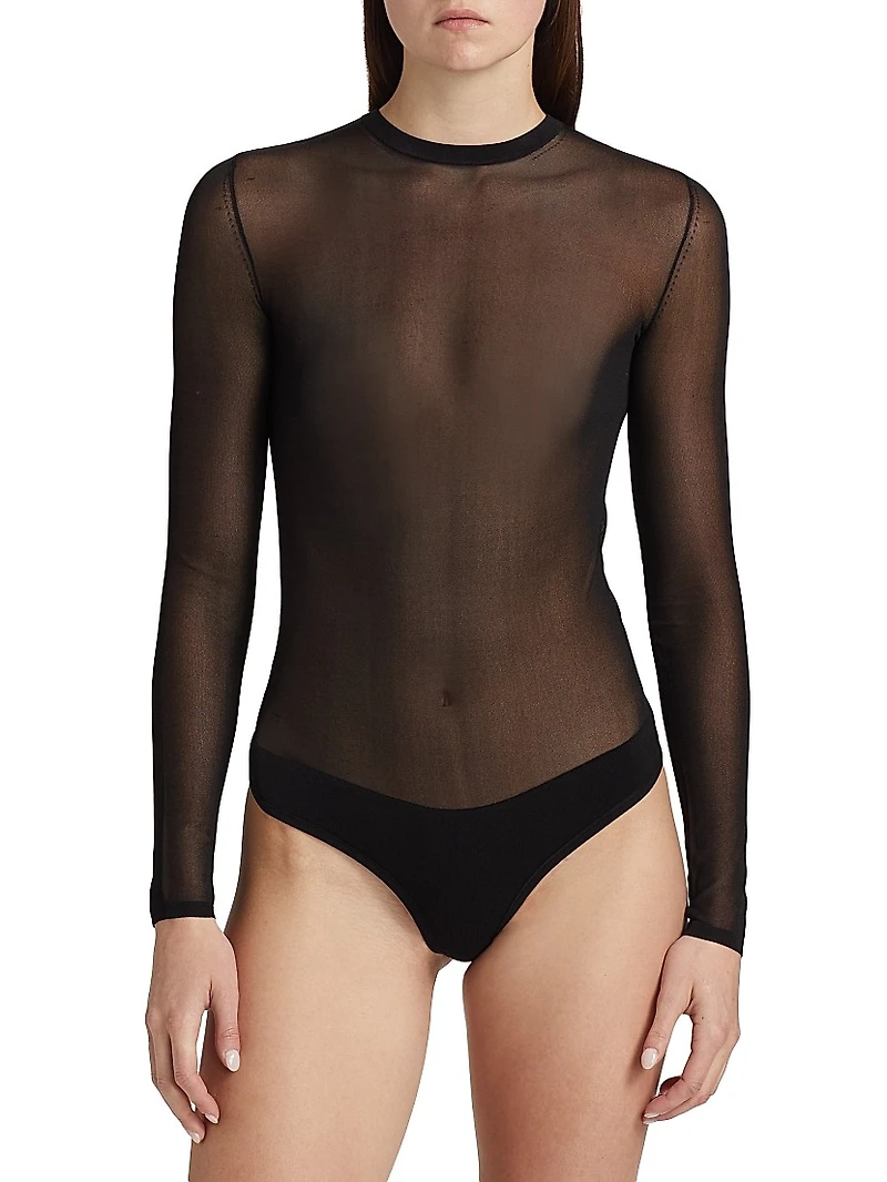 Mesh Crewneck Bodysuit