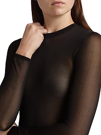 Mesh Crewneck Bodysuit