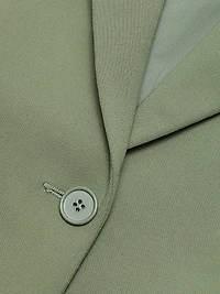 Georgina Stretch Virgin-Wool Single-Breasted Blazer