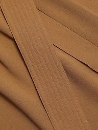 Trench Silk Tieneck Midi Shirtdress