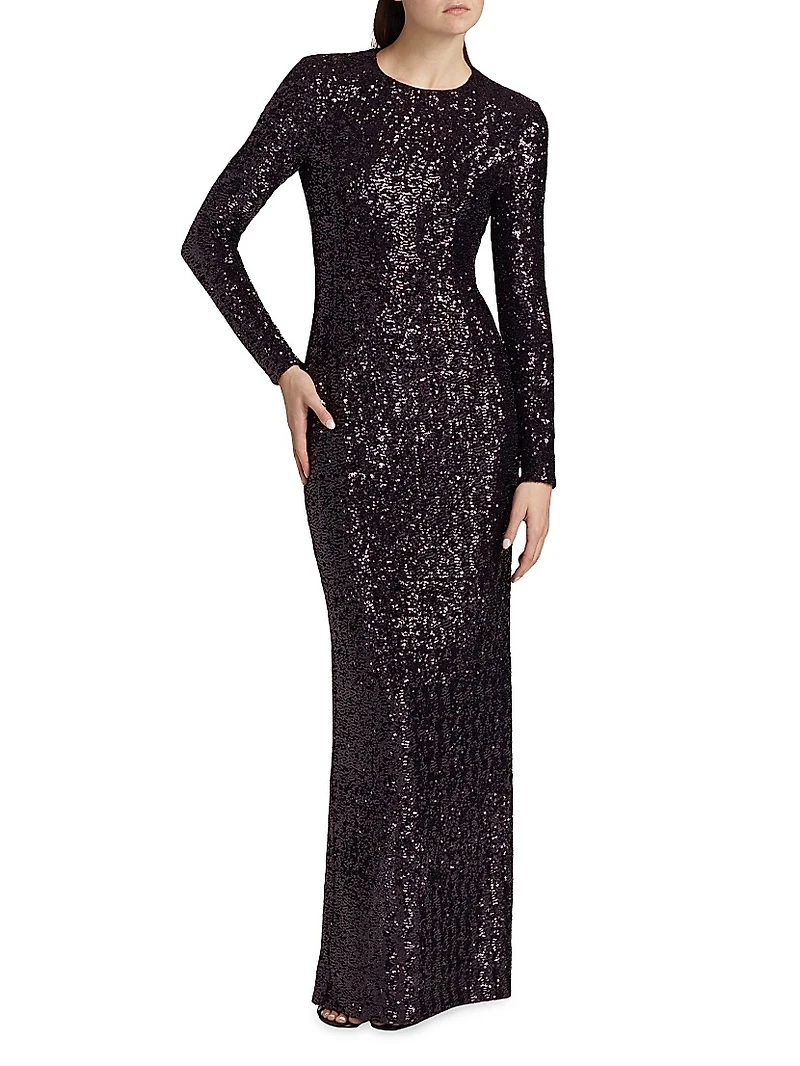 Sequined Sheath Gown