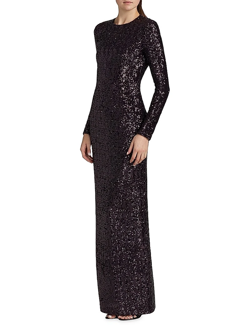 Sequined Sheath Gown