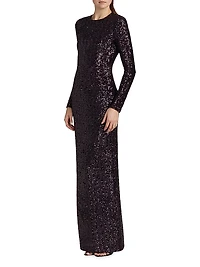 Sequined Sheath Gown