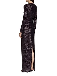 Sequined Sheath Gown