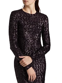 Sequined Sheath Gown