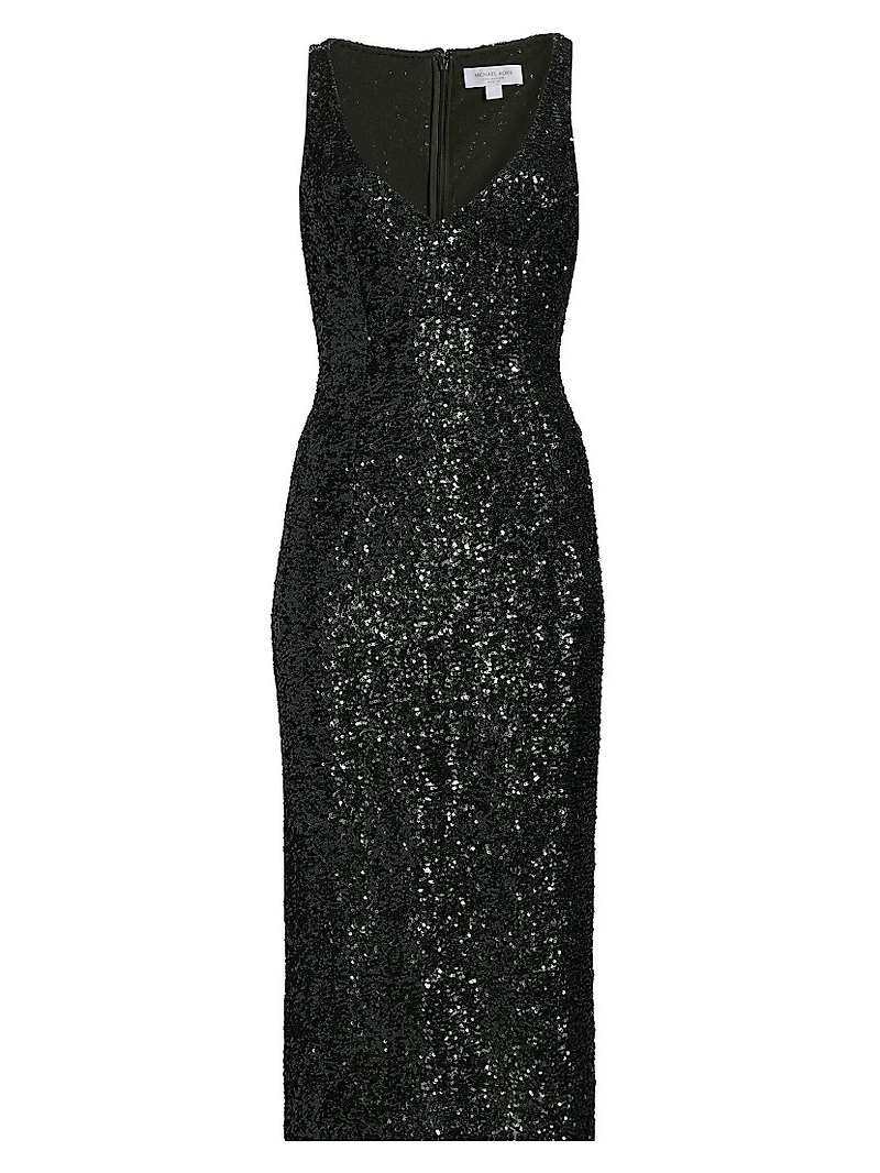 Sequined Sheath Cocktail Dress