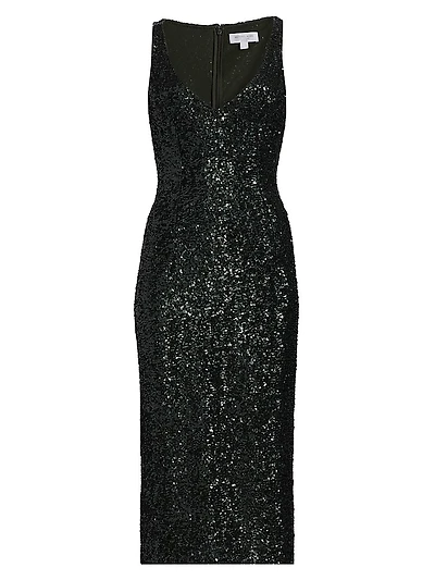 Sequined Sheath Cocktail Dress