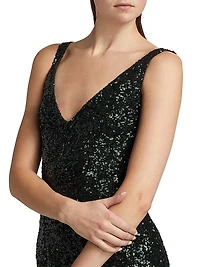 Sequined Sheath Cocktail Dress