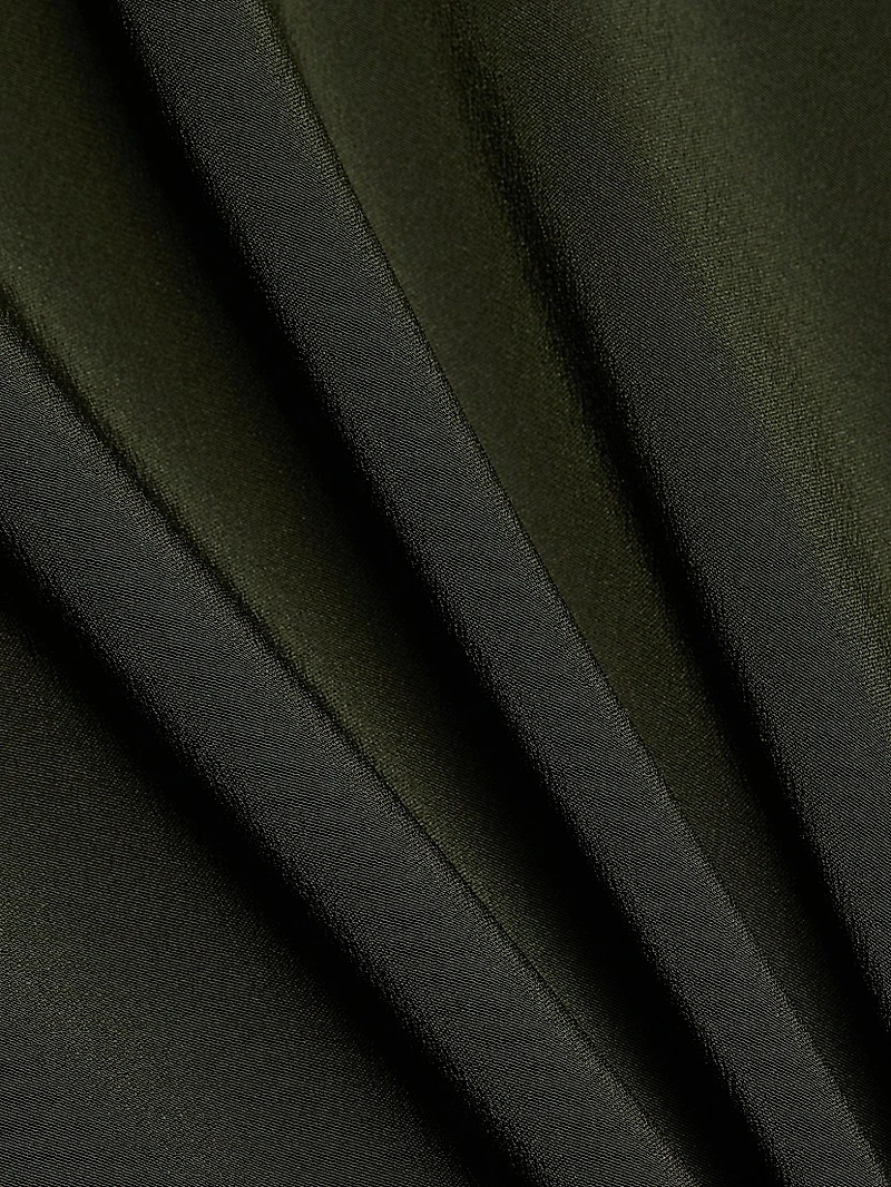 Scarf-Tie Silk Hi-Low Shirtdress