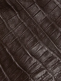 Croc-Embossed Leather Top