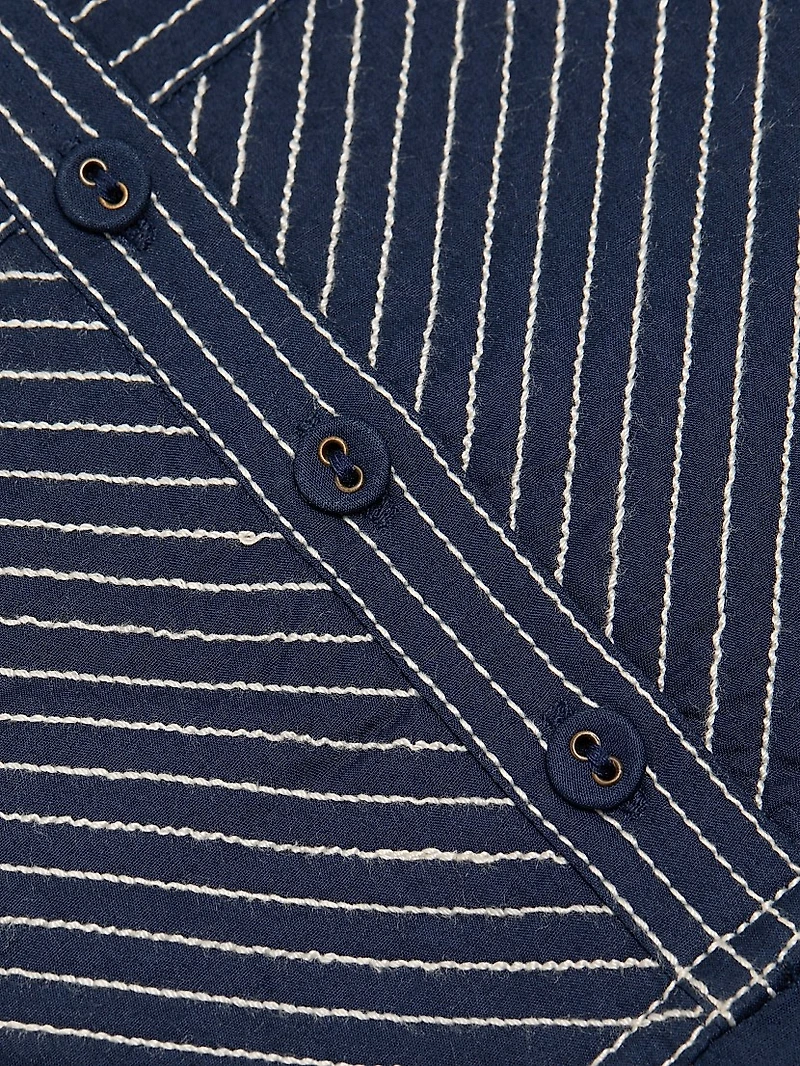 Grega Striped Cotton Midi-Dress