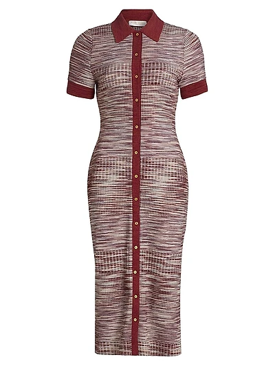 Elijah Stretch-Knit Midi-Dress