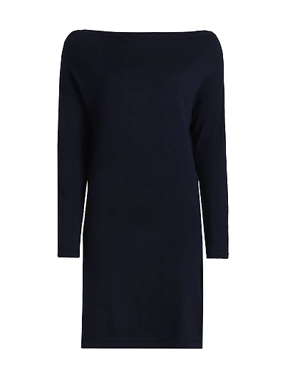 Chance Wool Knit Boatneck Midi-Dress
