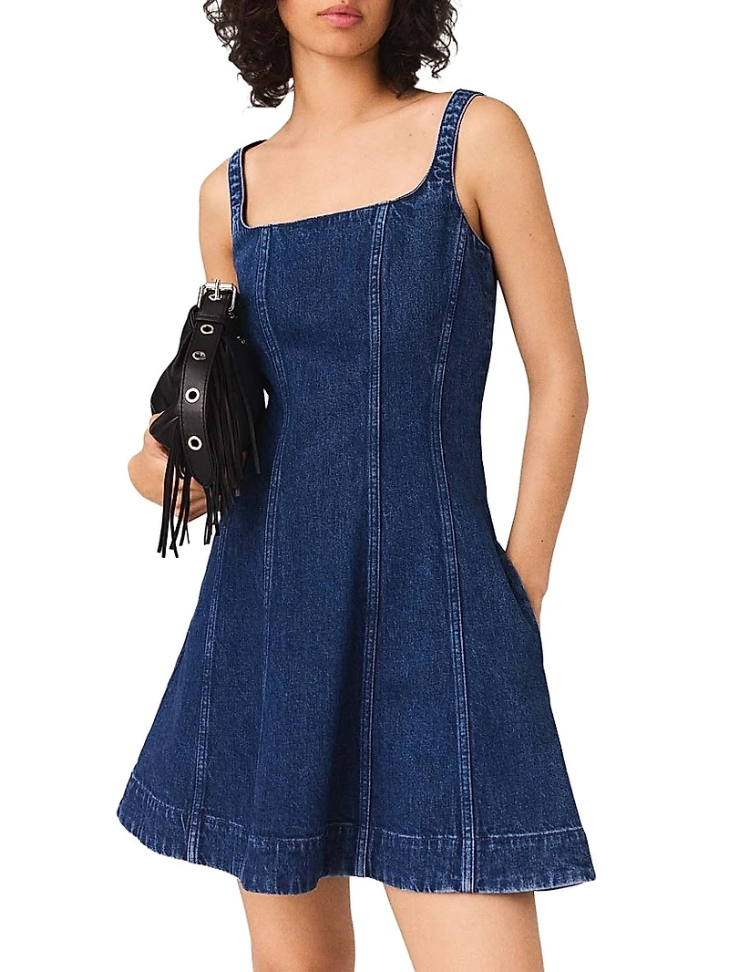 Short Denim Babydoll Dress