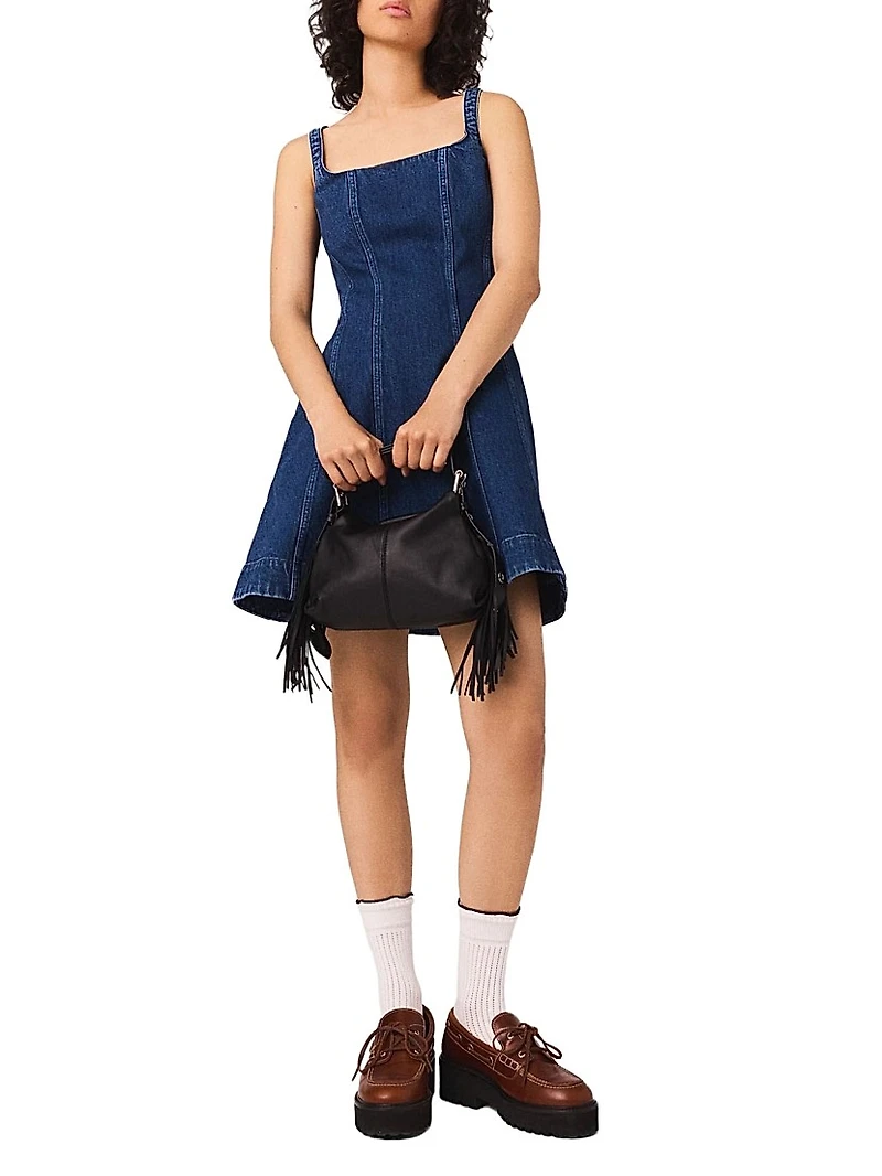 Short Denim Babydoll Dress