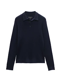 Crawford Wool-Cashmere Knit Polo Shirt