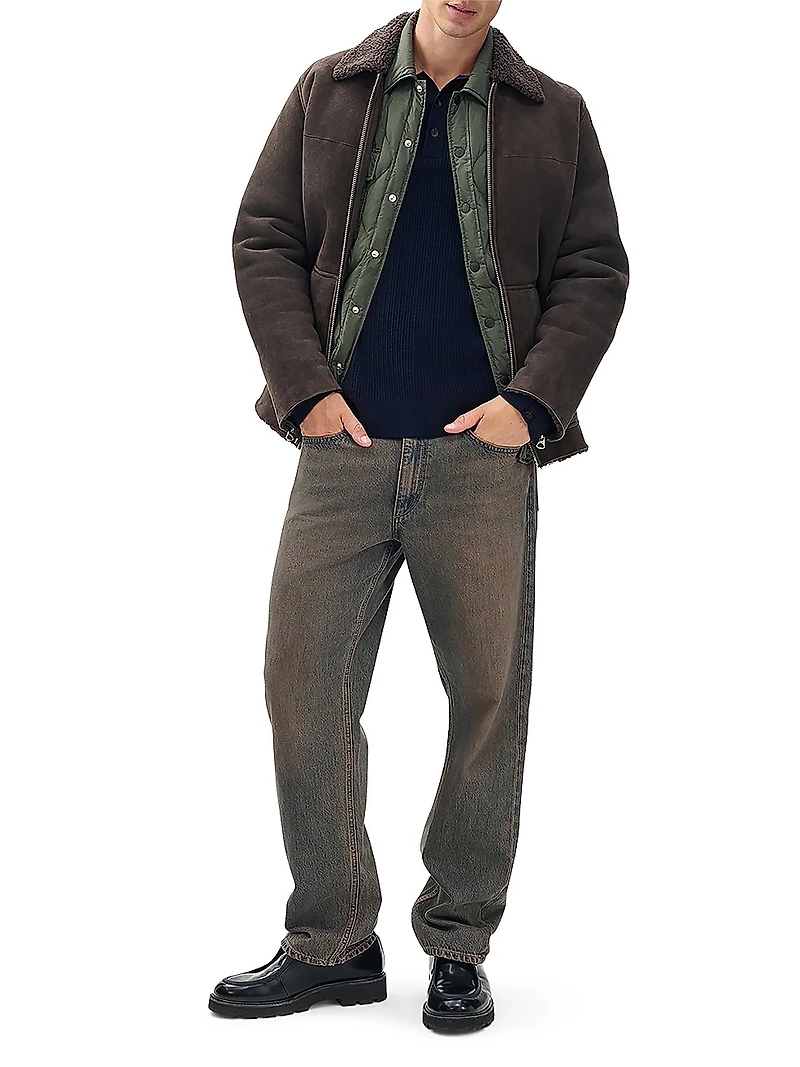 Crawford Wool-Cashmere Knit Polo Shirt