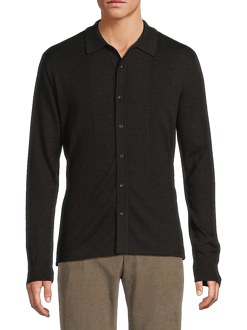 Crawford Wool-Cashmere Cardigan
