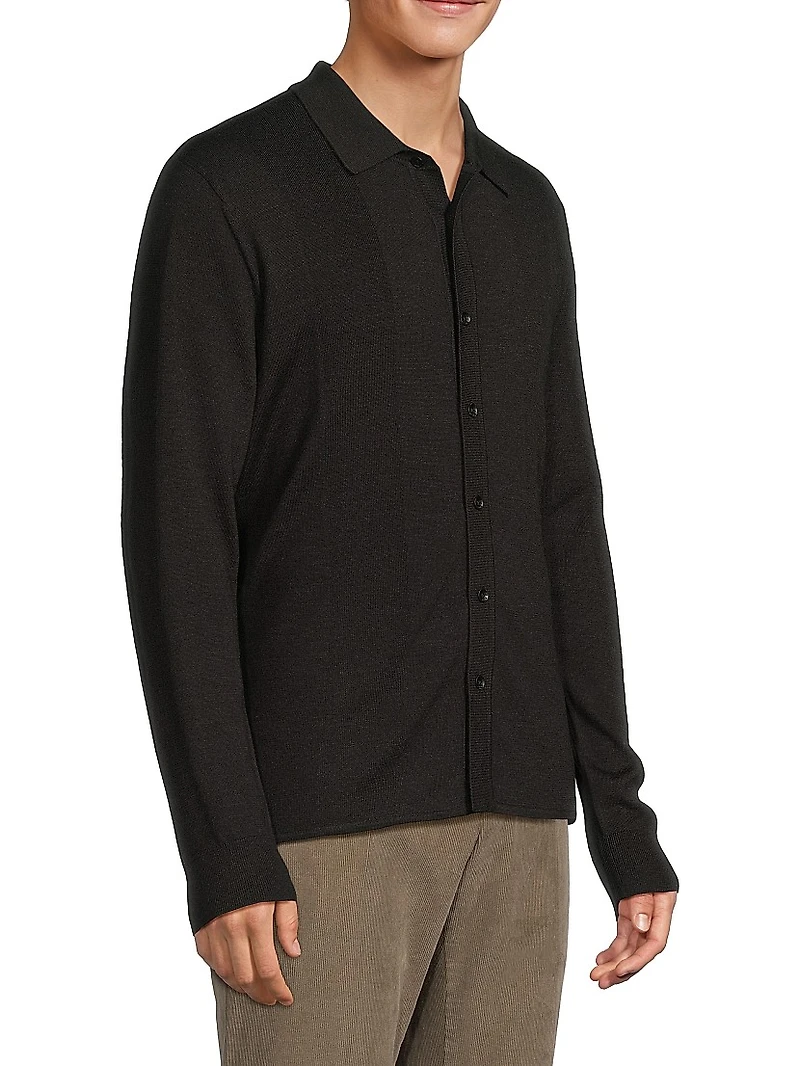 Crawford Wool-Cashmere Cardigan