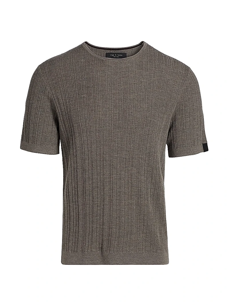 Crawford Wool-Cashmere Knit T-Shirt