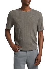 Crawford Wool-Cashmere Knit T-Shirt