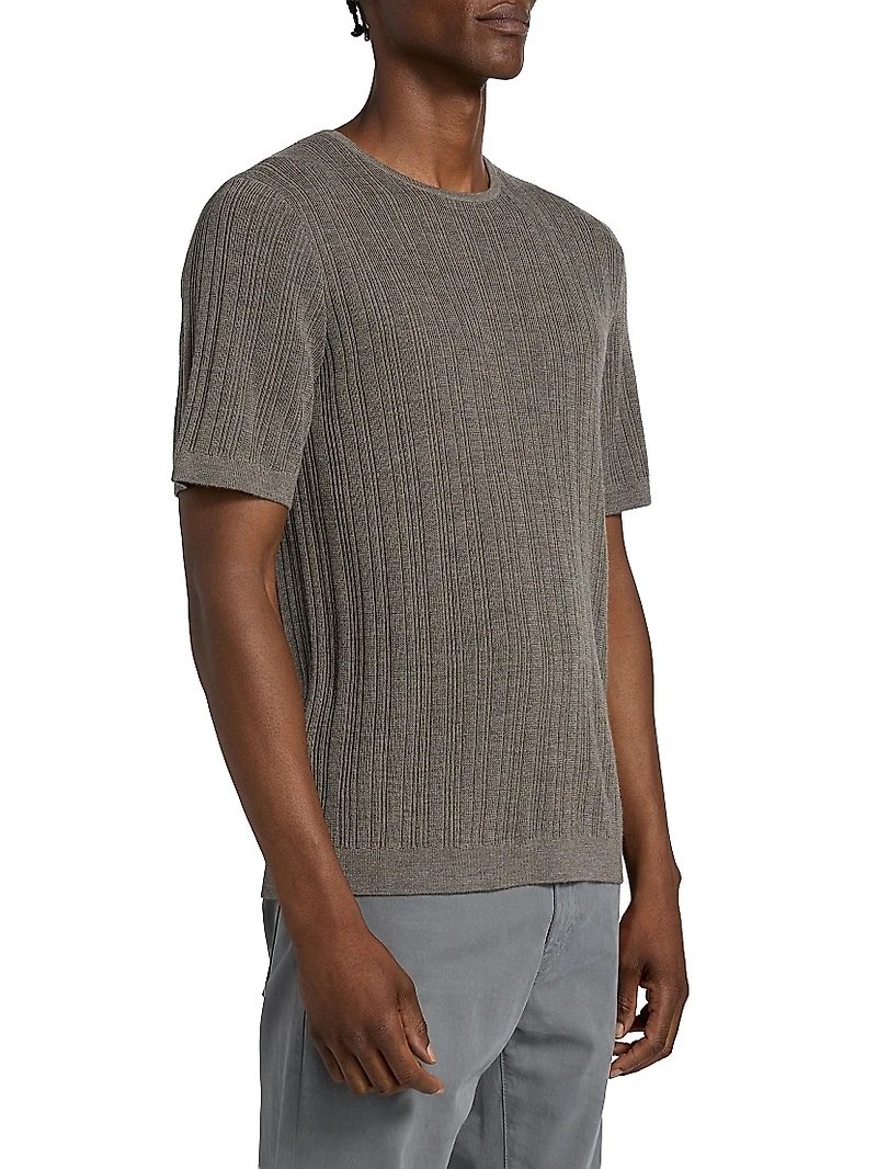Crawford Wool-Cashmere Knit T-Shirt
