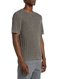 Crawford Wool-Cashmere Knit T-Shirt