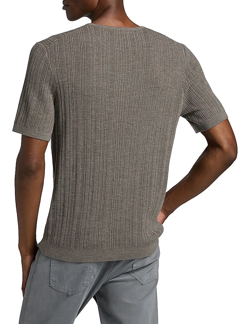 Crawford Wool-Cashmere Knit T-Shirt