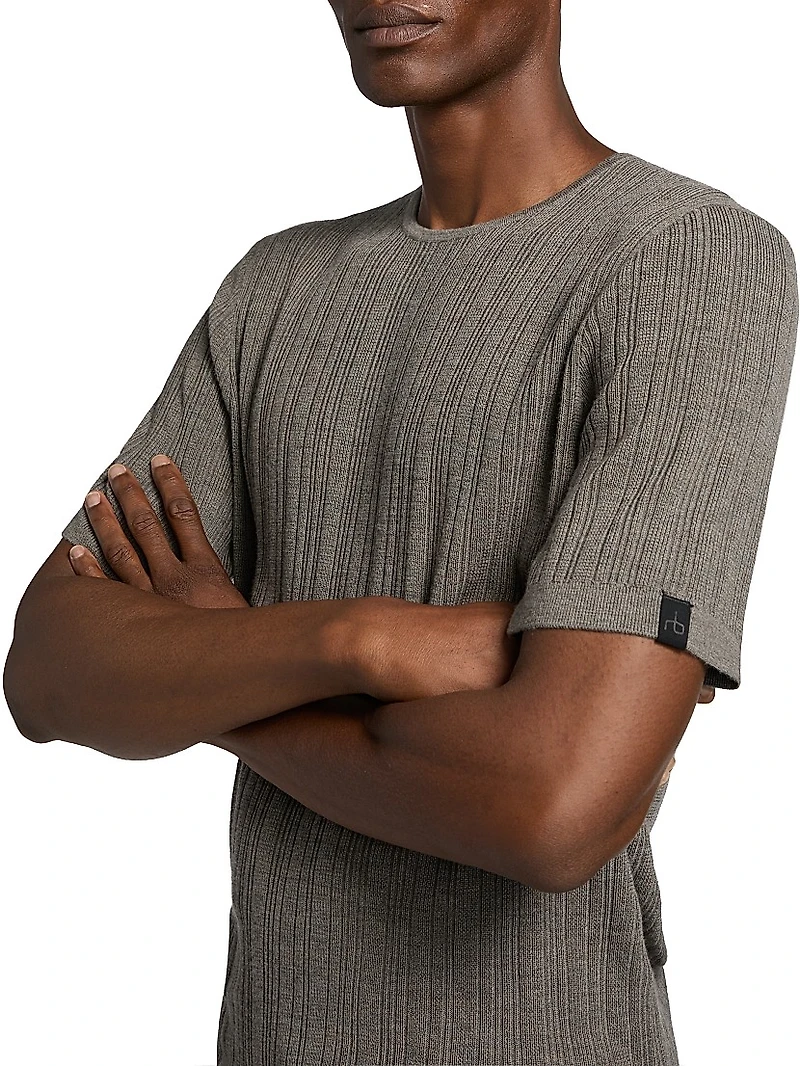 Crawford Wool-Cashmere Knit T-Shirt