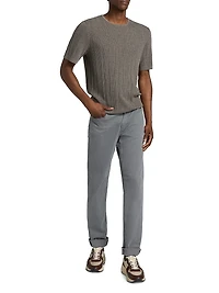 Crawford Wool-Cashmere Knit T-Shirt