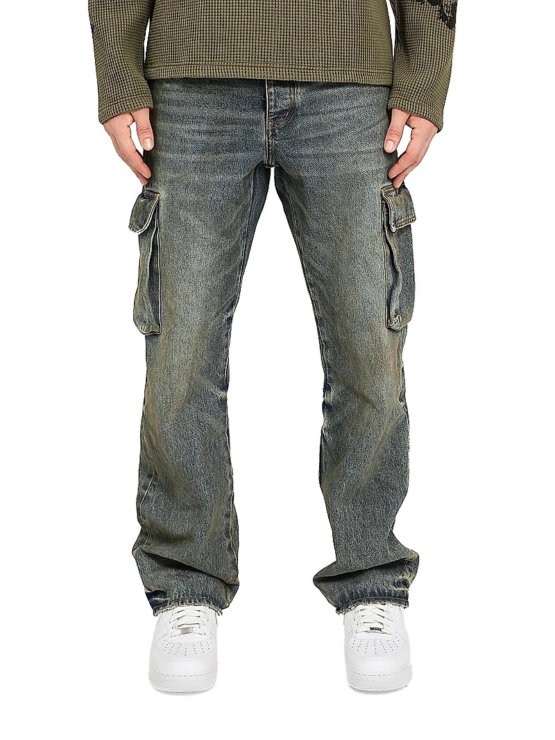 Straight-Leg Cargo Jeans