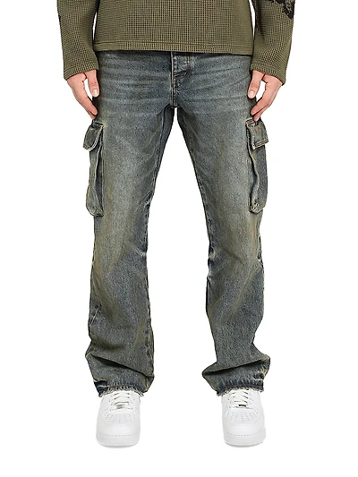 Straight-Leg Cargo Jeans