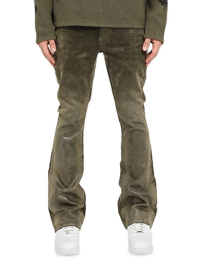 Stretch-Cotton Flared Jeans