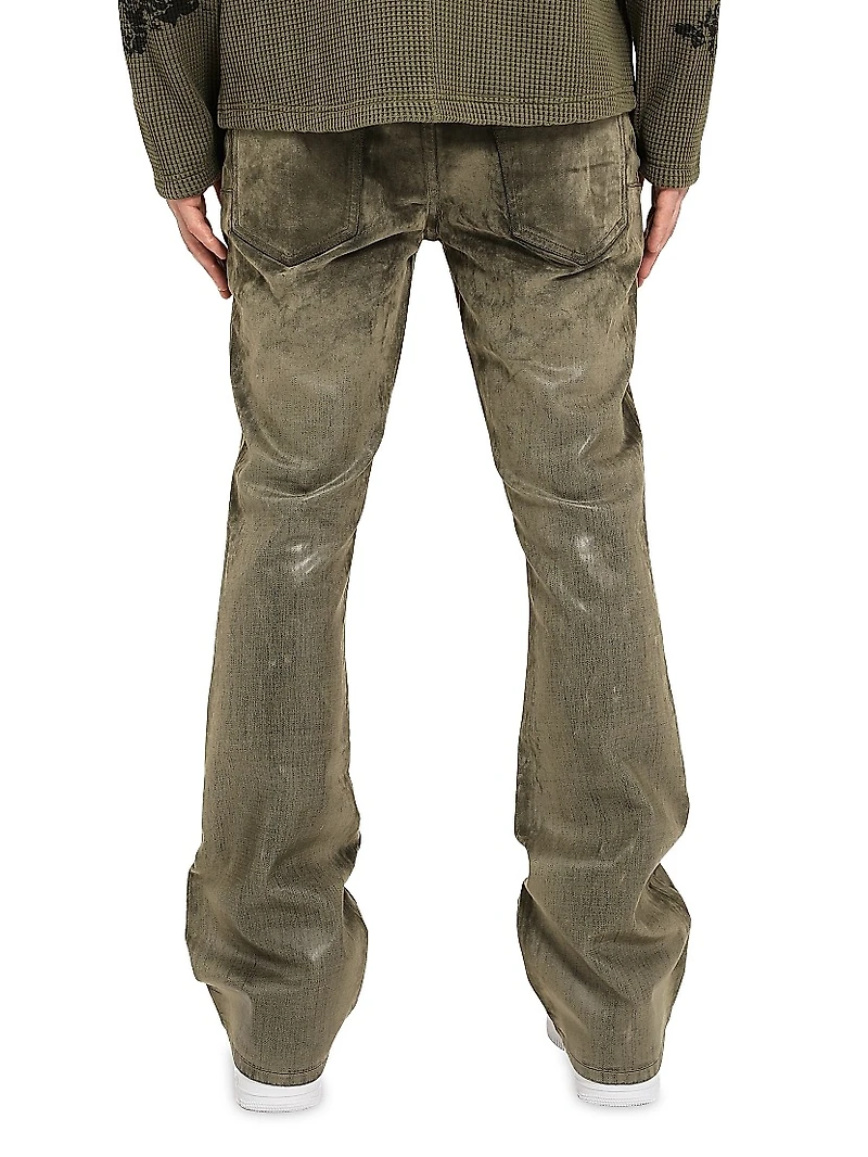 Stretch-Cotton Flared Jeans