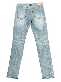 Weft Buckshot Distressed Skinny Jeans