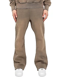 Logo Cotton Fleece Flared Track Pants