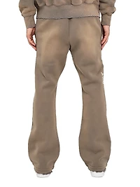 Logo Cotton Fleece Flared Track Pants