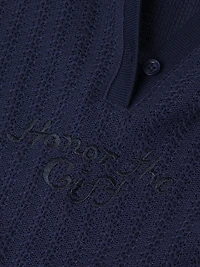 Logo-Embroidered Cotton-Blend Polo Sweater
