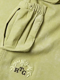 Stretch-Cotton Twill Wide-Leg Cargo Pants