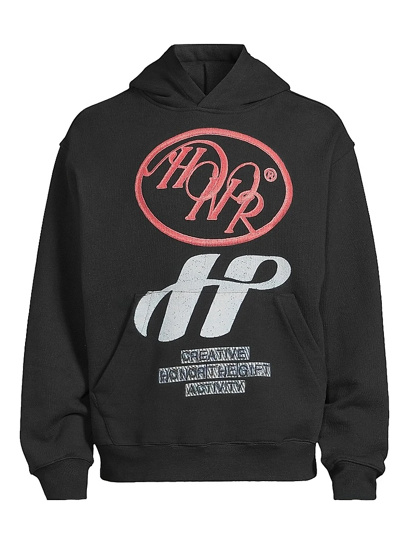 Pop Art Cotton Oversized Hoodie