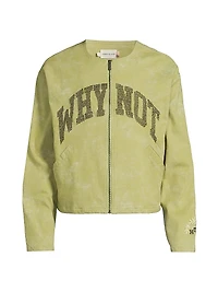 Graphic Washed Stretch-Cotton Twill Jacket