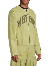 Graphic Washed Stretch-Cotton Twill Jacket