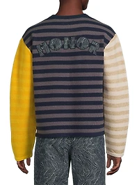 Multi-Striped Crewneck Sweater