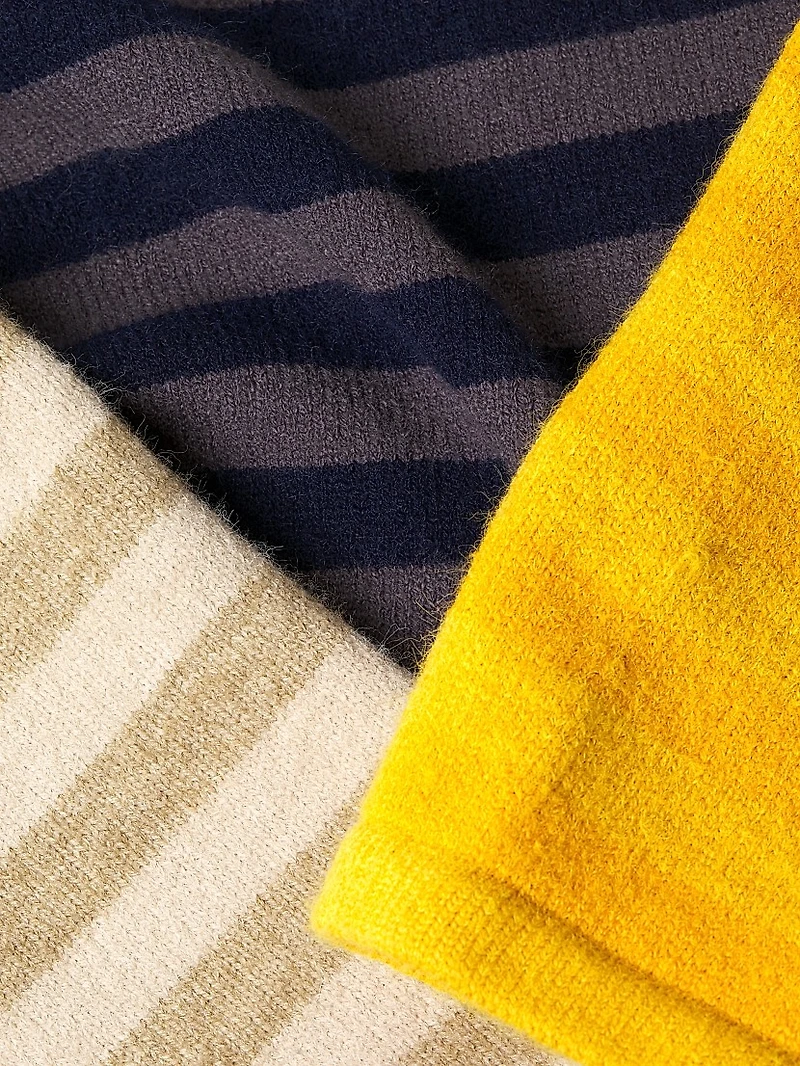 Multi-Striped Crewneck Sweater