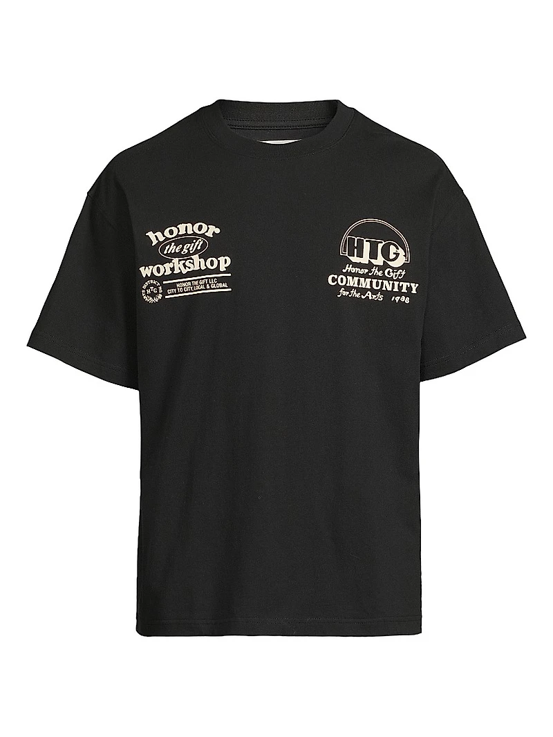 Workshop Logo Cotton Oversized T-Shirt
