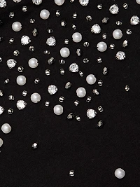 Amelia Faux-Pearl-Embellished Stretch-Cotton T-Shirt